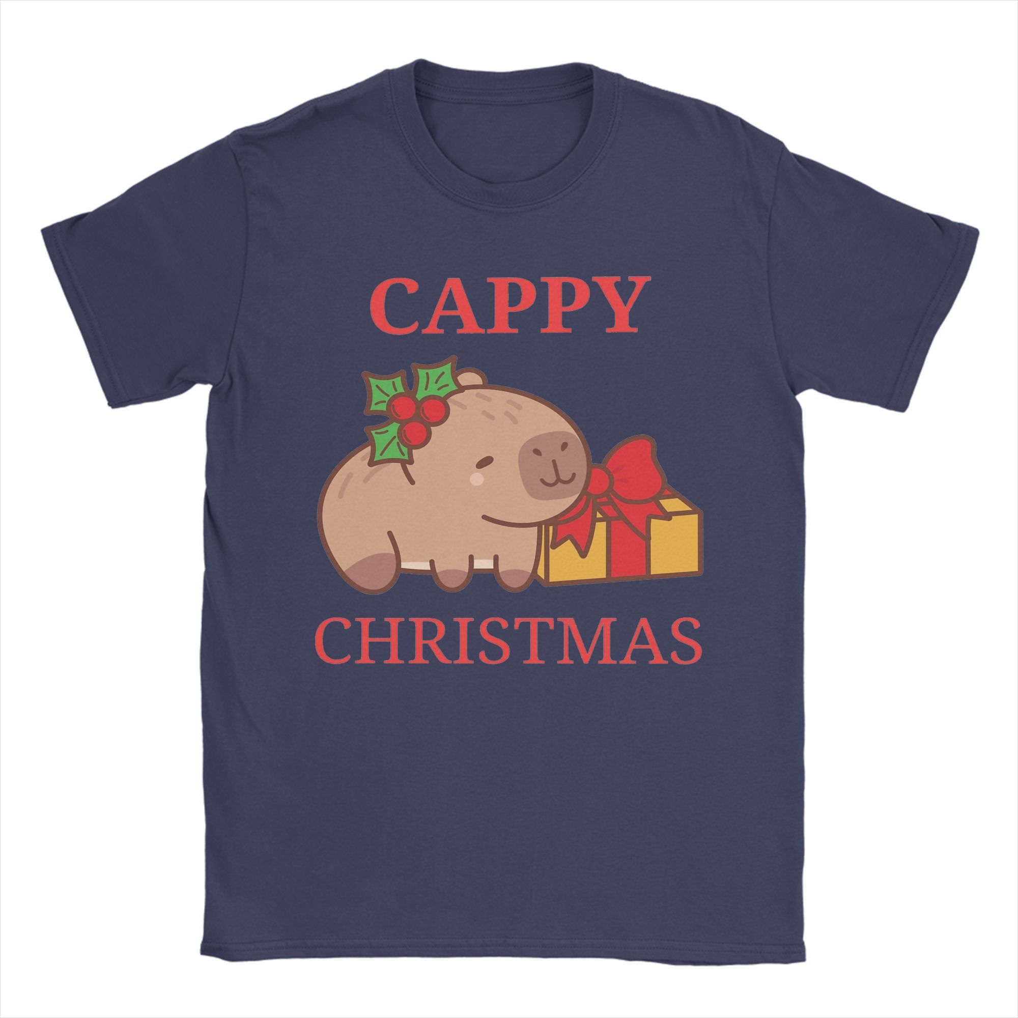 Cappy Christmas Capybara with Present Men s T Shirts Humorous Tees Short Sleeve Crew Neck T-Shirt Pure Cotton Gift Idea Tops 4XL
Cappy Christmas Capybara with Present Men s T Shirts Humorous Tees Short Sleeve Crew Neck T-Shirt Pure Cotton Gift Idea Tops 4XL
