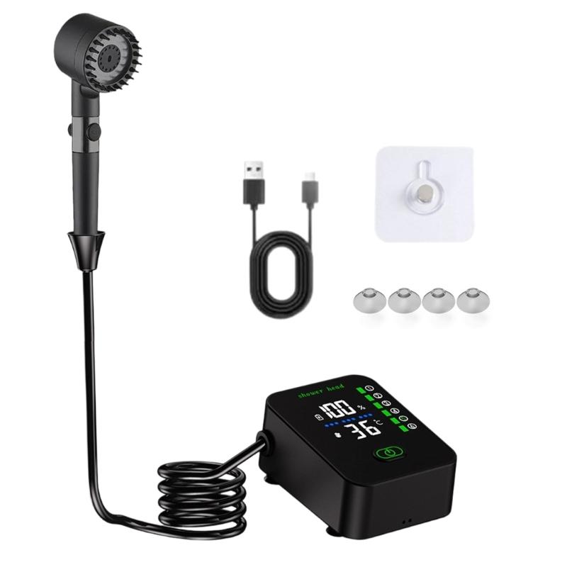 2-метровая удлиненная трубка, светодиодный, АБС-пластик, дорожный набор для душа с эффективной технологией нагрева 1
2-метровая удлиненная трубка, светодиодный, АБС-пластик, дорожный набор для душа с эффективной технологией нагрева 1
