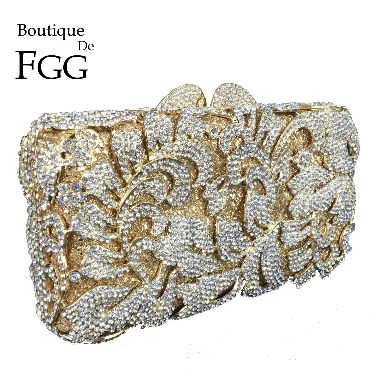 Boutique De FGG Elegant Women Flower Crystal Evening Purses and Handbags Bridal Wedding Clutch Party Dinner Minaudiere Bag Small Size
Boutique De FGG Elegant Women Flower Crystal Evening Purses and Handbags Bridal Wedding Clutch Party Dinner Minaudiere Bag Small Size