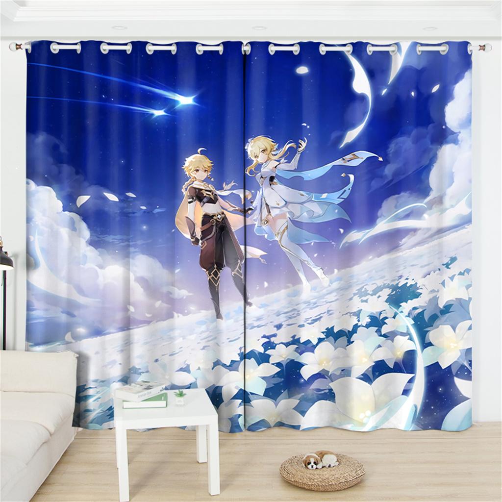 Xiao Genshin Impact Blackout Curtain 2 Panels Anime Cartoon Print Living Room Window Drapes Home Decor 100W130H(CM)40x51in&Grommet Top
Xiao Genshin Impact Blackout Curtain 2 Panels Anime Cartoon Print Living Room Window Drapes Home Decor 100W130H(CM)40x51in&Grommet Top