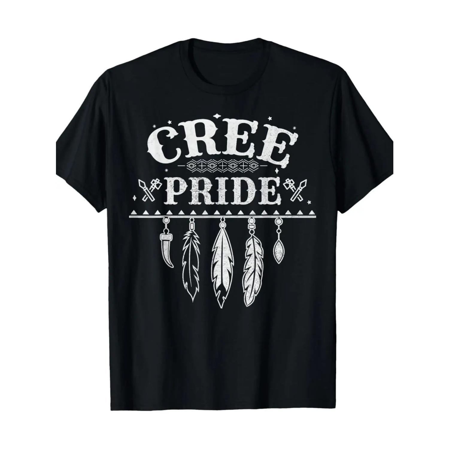 Men s Cree Pride Graphic T-shirt - with White Feathers and Dream Catcher Design, Firm _CREEE PRIDE_ Text Casual T-shirt S чёрный
Men s Cree Pride Graphic T-shirt - with White Feathers and Dream Catcher Design, Firm _CREEE PRIDE_ Text Casual T-shirt S чёрный