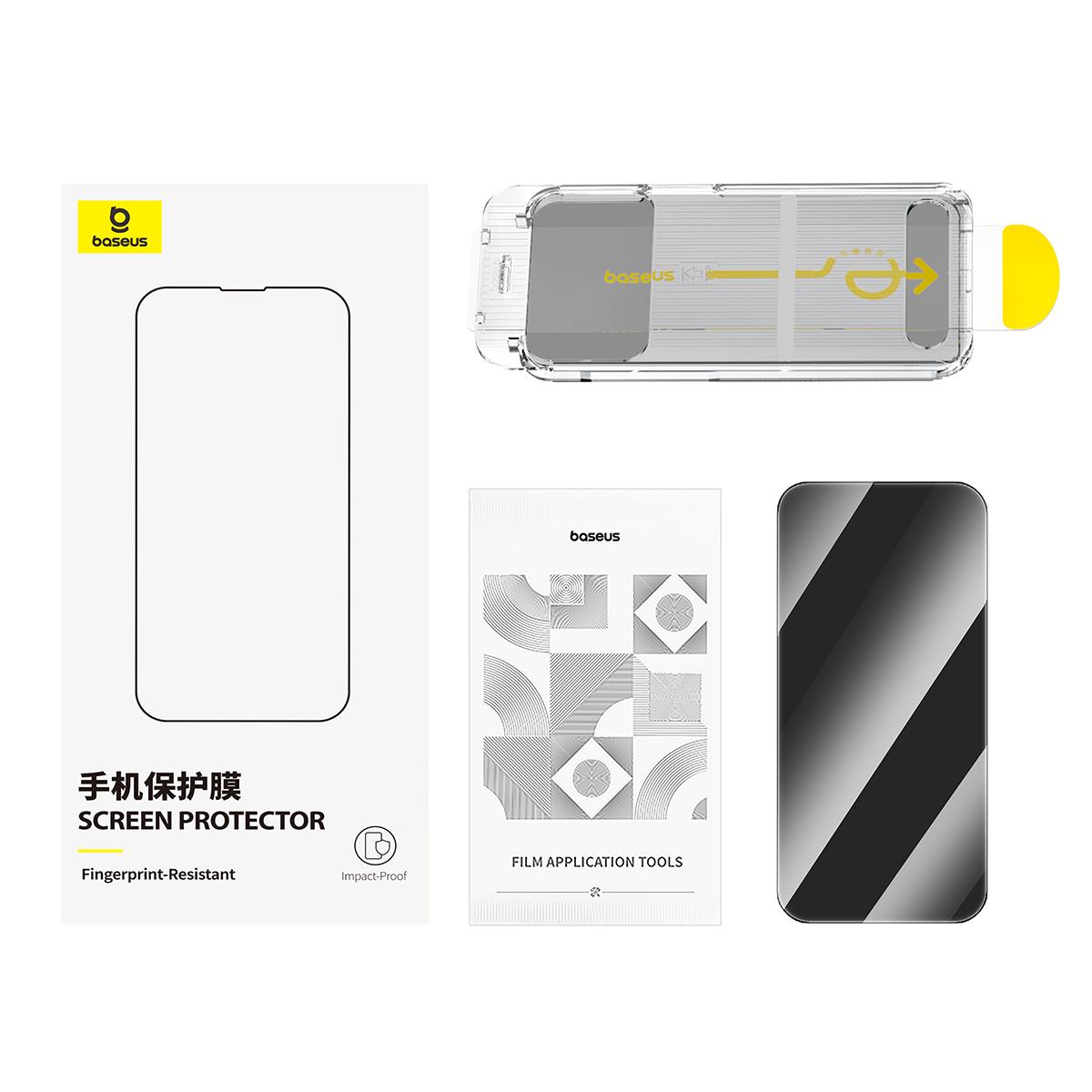 BASEUS 2Pcs For iPhone 16 Plus/15 Plus Screen Protector Anti Spy Tempered Glass Film with Dust Filter (No Edge Version) As Shown A
BASEUS 2Pcs For iPhone 16 Plus/15 Plus Screen Protector Anti Spy Tempered Glass Film with Dust Filter (No Edge Version) As Shown A