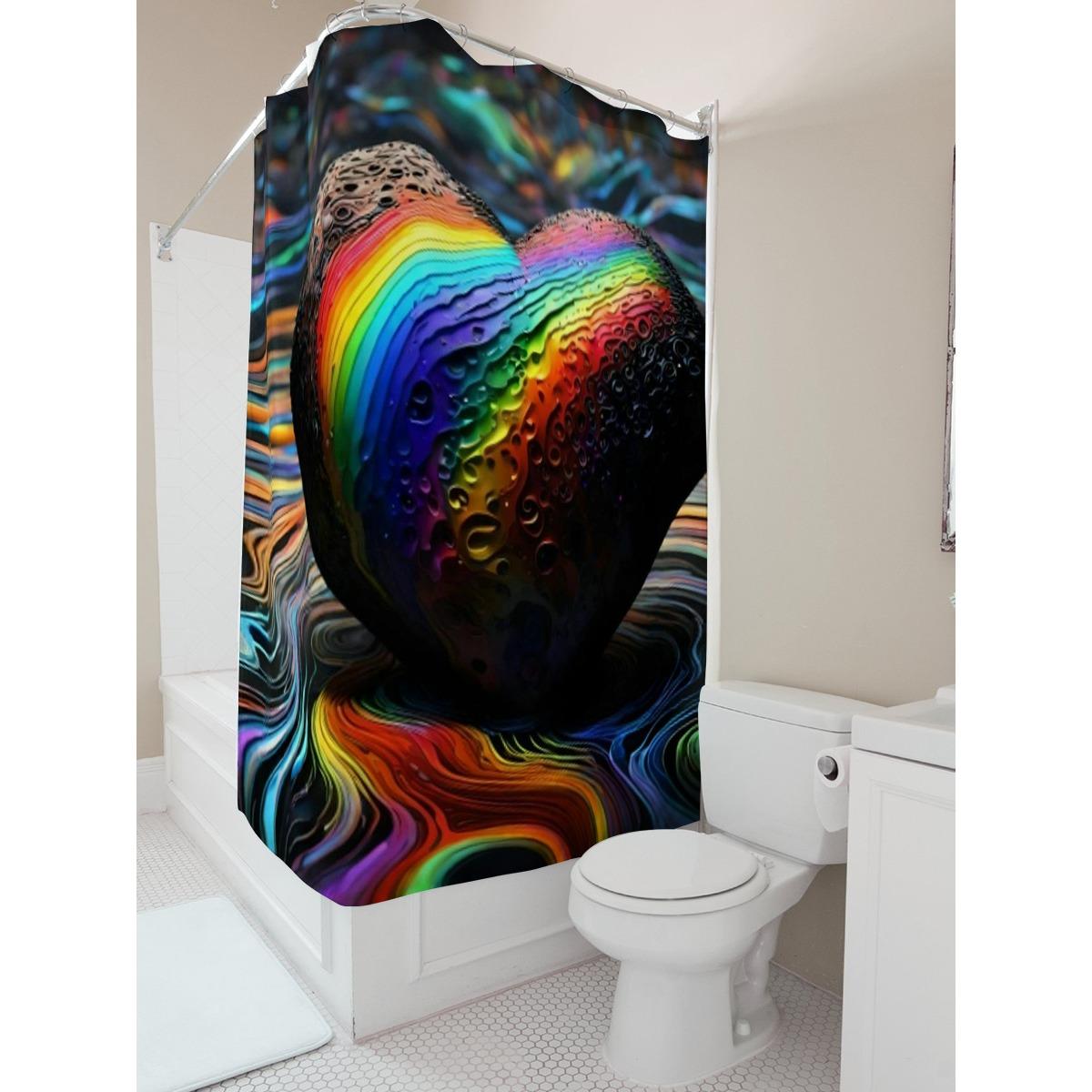 Rainbow Heart Abstract Art Shower Curtain For Bathroom Decoration W60H190(CM)-1 Pcs
Rainbow Heart Abstract Art Shower Curtain For Bathroom Decoration W60H190(CM)-1 Pcs