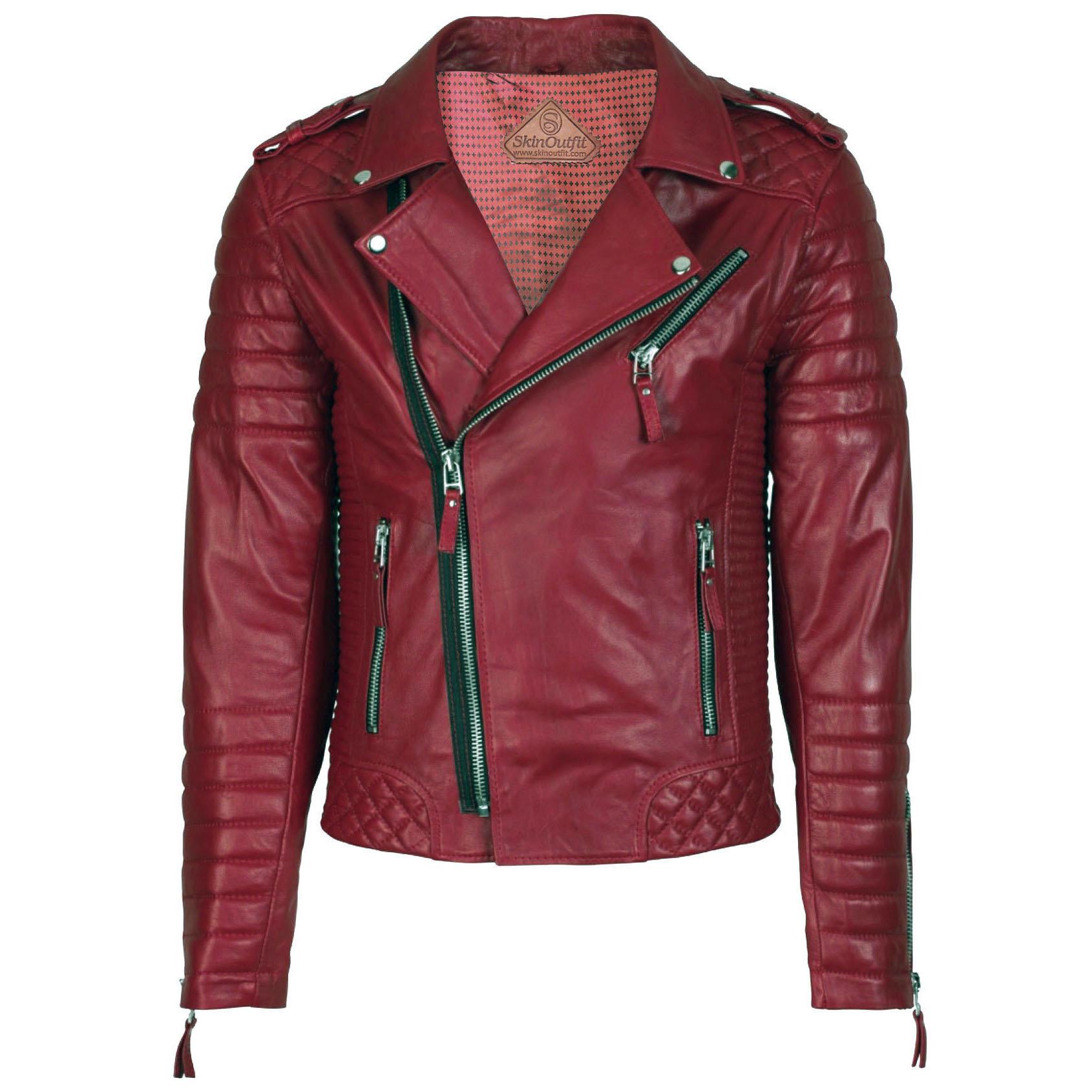 SKINOUTFIT Men Motorcycle Leather Jacket Genuine Dark Red Lambskin Café Racer Biker Outerwear M червоний
SKINOUTFIT Men Motorcycle Leather Jacket Genuine Dark Red Lambskin Café Racer Biker Outerwear M червоний