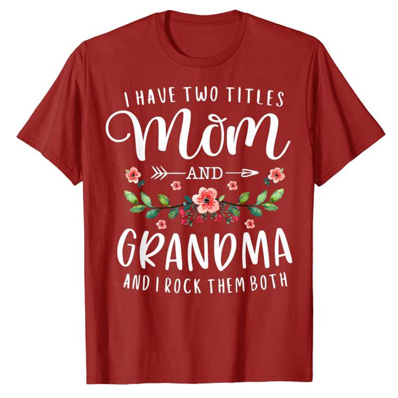 I Have Two Titles Mom and Grandma I Rock Them Both Floral TShirt Graphic Tee Tops Aesthetic Clothes Family Outfit Wife Gifts S
I Have Two Titles Mom and Grandma I Rock Them Both Floral TShirt Graphic Tee Tops Aesthetic Clothes Family Outfit Wife Gifts S