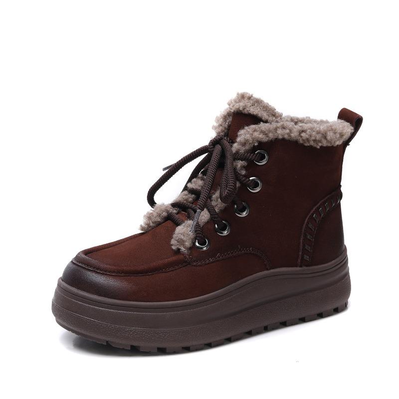 First layer cowhide snow boots women s winter new lamb wool retro velvet round head platform Martin boots short boots 40
First layer cowhide snow boots women s winter new lamb wool retro velvet round head platform Martin boots short boots 40
