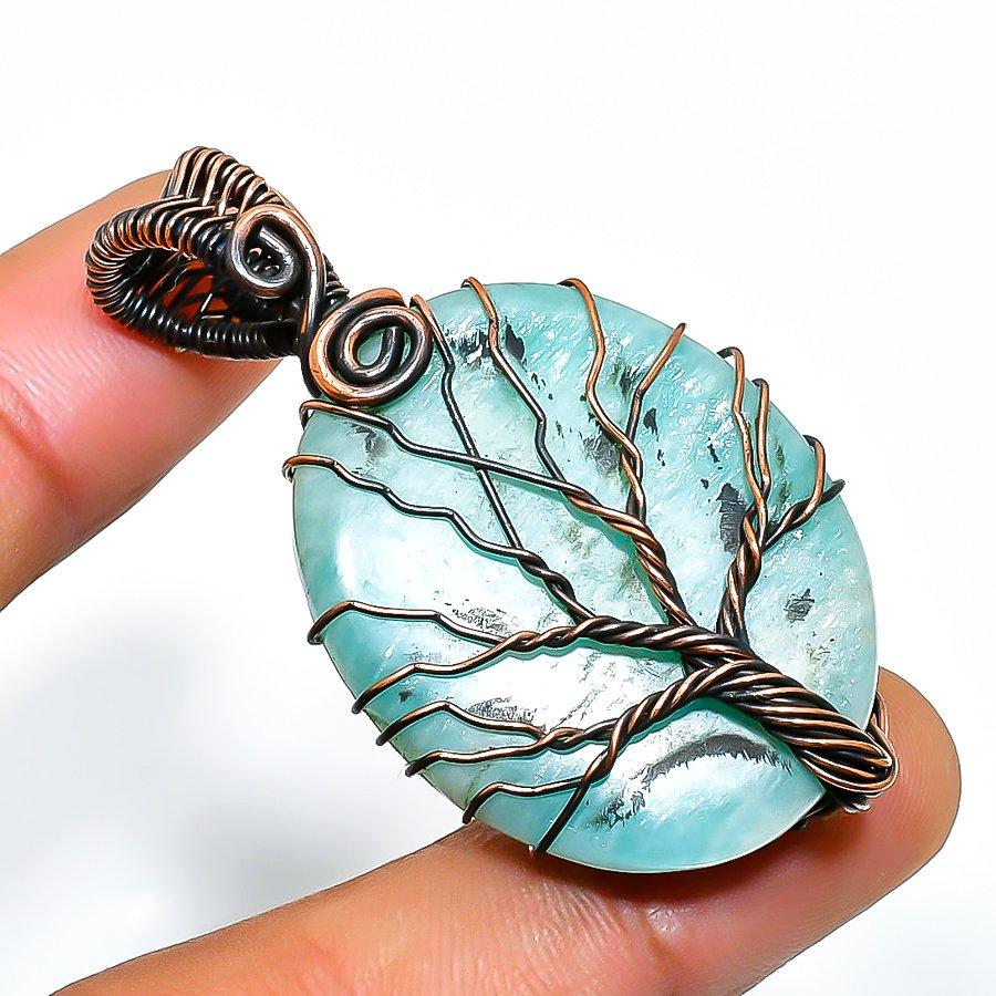 Амазонит драгоценный камень ручная работа медная проволочная подвеска 1.77 1.77 синий
Амазонит драгоценный камень ручная работа медная проволочная подвеска 1.77 1.77 синий