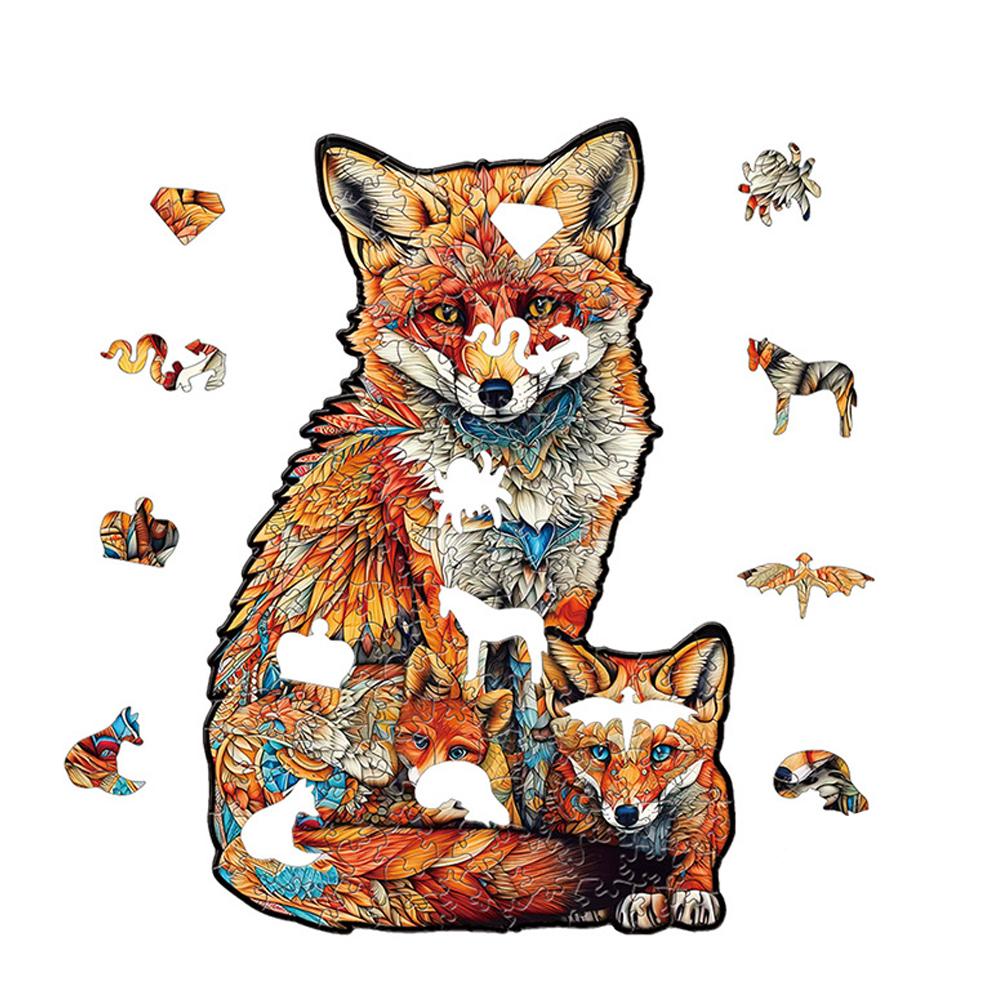 Interactive Wooden Irregular Shaped Puzzle Mysterious Animal Dog Seahorse Educational Toy Gift for Kids Adults Home Decoration The Fox Family
Interactive Wooden Irregular Shaped Puzzle Mysterious Animal Dog Seahorse Educational Toy Gift for Kids Adults Home Decoration The Fox Family