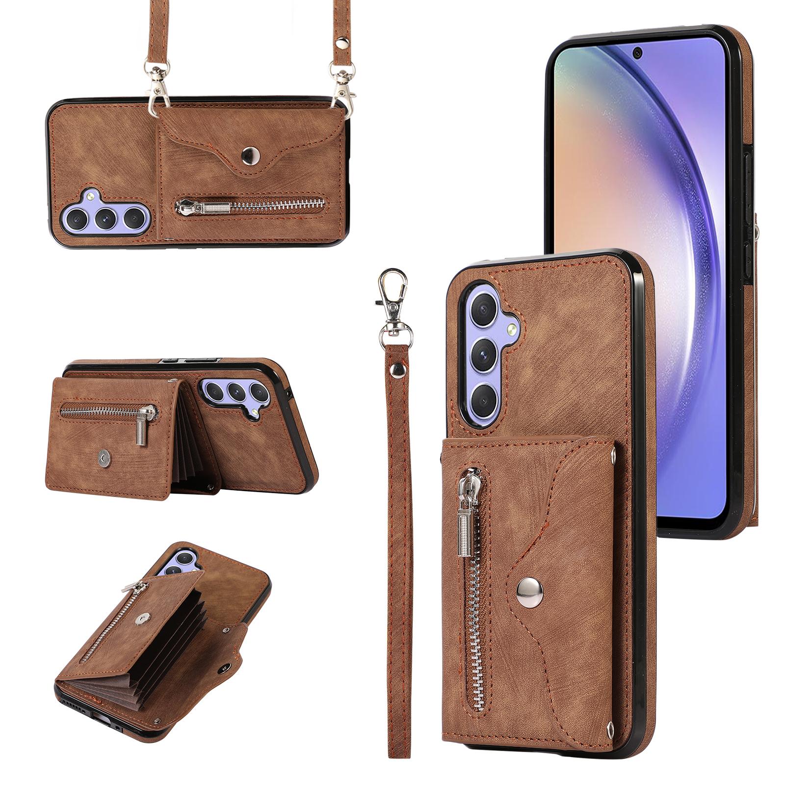 For Samsung Galaxy A26 5G Case PU Leather+TPU RFID Blocking Card Slots Phone Cover with 2 Straps Brown
For Samsung Galaxy A26 5G Case PU Leather+TPU RFID Blocking Card Slots Phone Cover with 2 Straps Brown