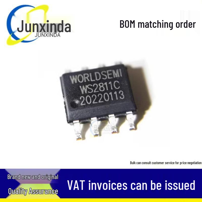 Genuine WS2811C SOP-8 SMD 3-Channel 32mA Constant Current LED Driver Chip
Genuine WS2811C SOP-8 SMD 3-Channel 32mA Constant Current LED Driver Chip