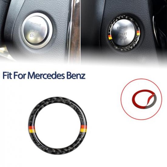 Carbon Fiber Engine Push Start Button Ring w/German Flag Stripes For Mercedes-W
Carbon Fiber Engine Push Start Button Ring w/German Flag Stripes For Mercedes-W