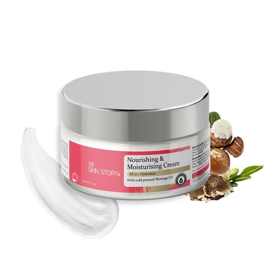 The Skin Story Moisturizing Face Cream | 24-Hour Hydration, Nourishing | Non-Oily with Moringa Oil, Wheat Protein, & Amino Acids | All Skin Types 50g
The Skin Story Moisturizing Face Cream | 24-Hour Hydration, Nourishing | Non-Oily with Moringa Oil, Wheat Protein, & Amino Acids | All Skin Types 50g