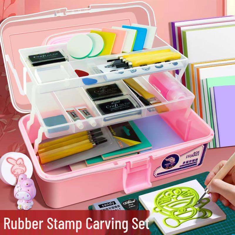Student Carving Eraser Stamp Set for Art and Crafts - Special Peelable Rubber for Colorful Designs
Student Carving Eraser Stamp Set for Art and Crafts - Special Peelable Rubber for Colorful Designs