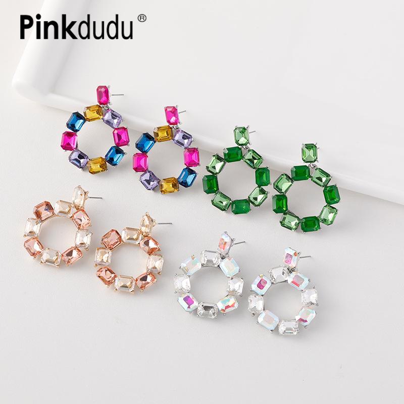 PINKDUDU Новые серьги-капли с кристаллами и драгоценными камнями в форме круга, креативные модные висячие серьги из сплава со стразами, ювелирные изделия, подарок для женщин PD1652
PINKDUDU Новые серьги-капли с кристаллами и драгоценными камнями в форме круга, креативные модные висячие серьги из сплава со стразами, ювелирные изделия, подарок для женщин PD1652
