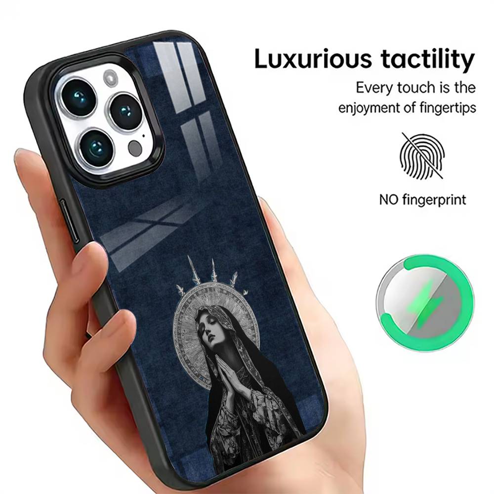 Virgen Mary Slim Black Phone Case For iPhone17,16,15,14,13,12,11 Plus,Pro Magnetic For Magsafe Wireless Charging iPhone14Plus
Virgen Mary Slim Black Phone Case For iPhone17,16,15,14,13,12,11 Plus,Pro Magnetic For Magsafe Wireless Charging iPhone14Plus