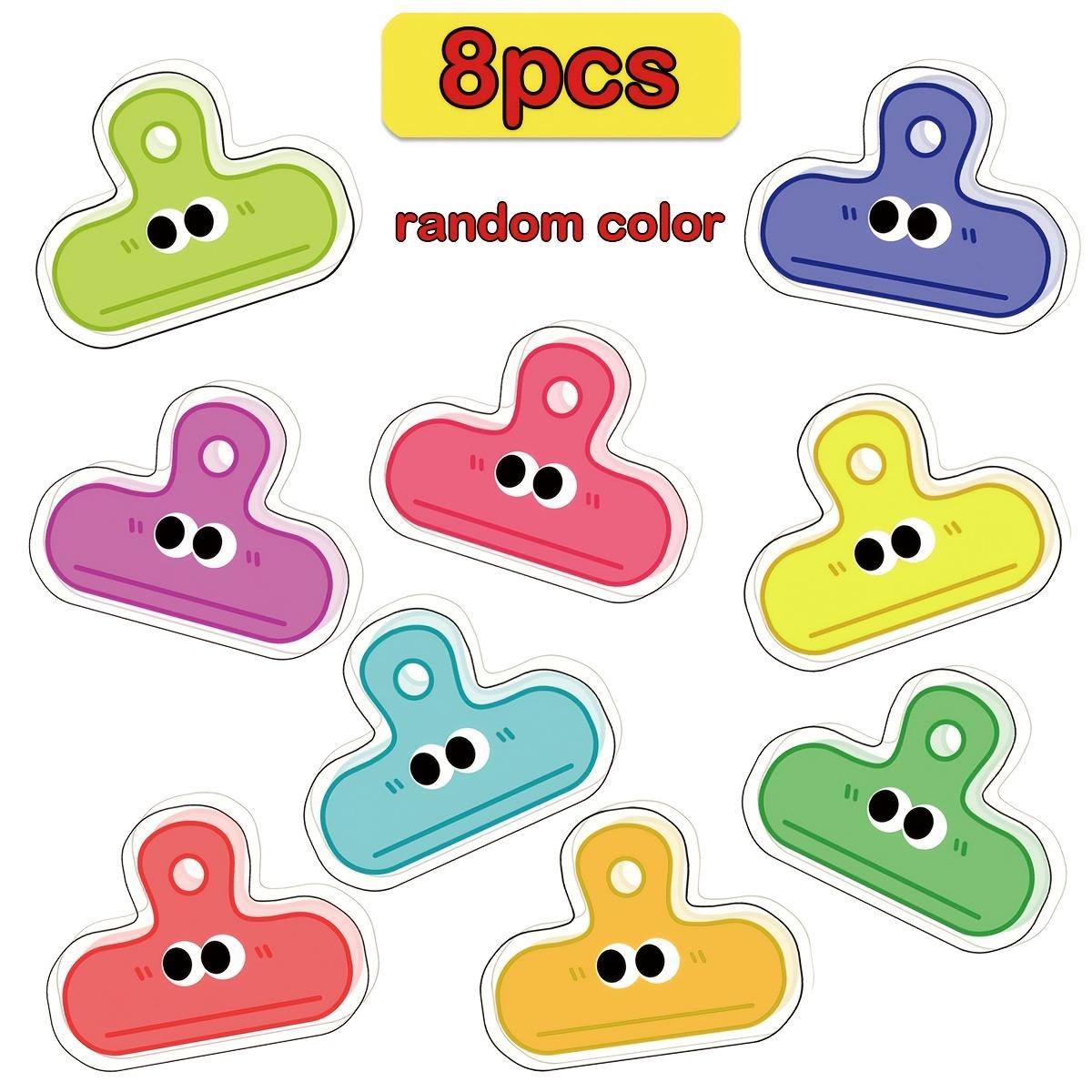8pcs Cute Cartoon Large Eye Clips | Multicolor (Orange, Blue, Green, Red) Snack Sealing Clips, Chip Clips for Office Desk Additions, Plastic Material 8pcs
8pcs Cute Cartoon Large Eye Clips | Multicolor (Orange, Blue, Green, Red) Snack Sealing Clips, Chip Clips for Office Desk Additions, Plastic Material 8pcs