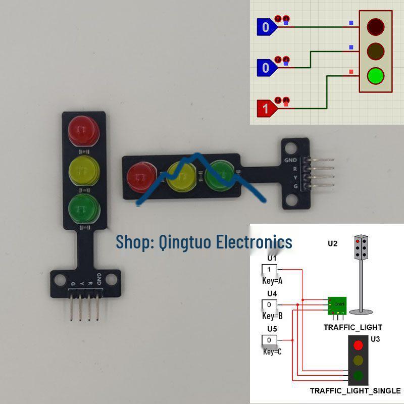 Animated Single Traffic Light Module Red-Yellow-Green Light - No Animation
Animated Single Traffic Light Module Red-Yellow-Green Light - No Animation