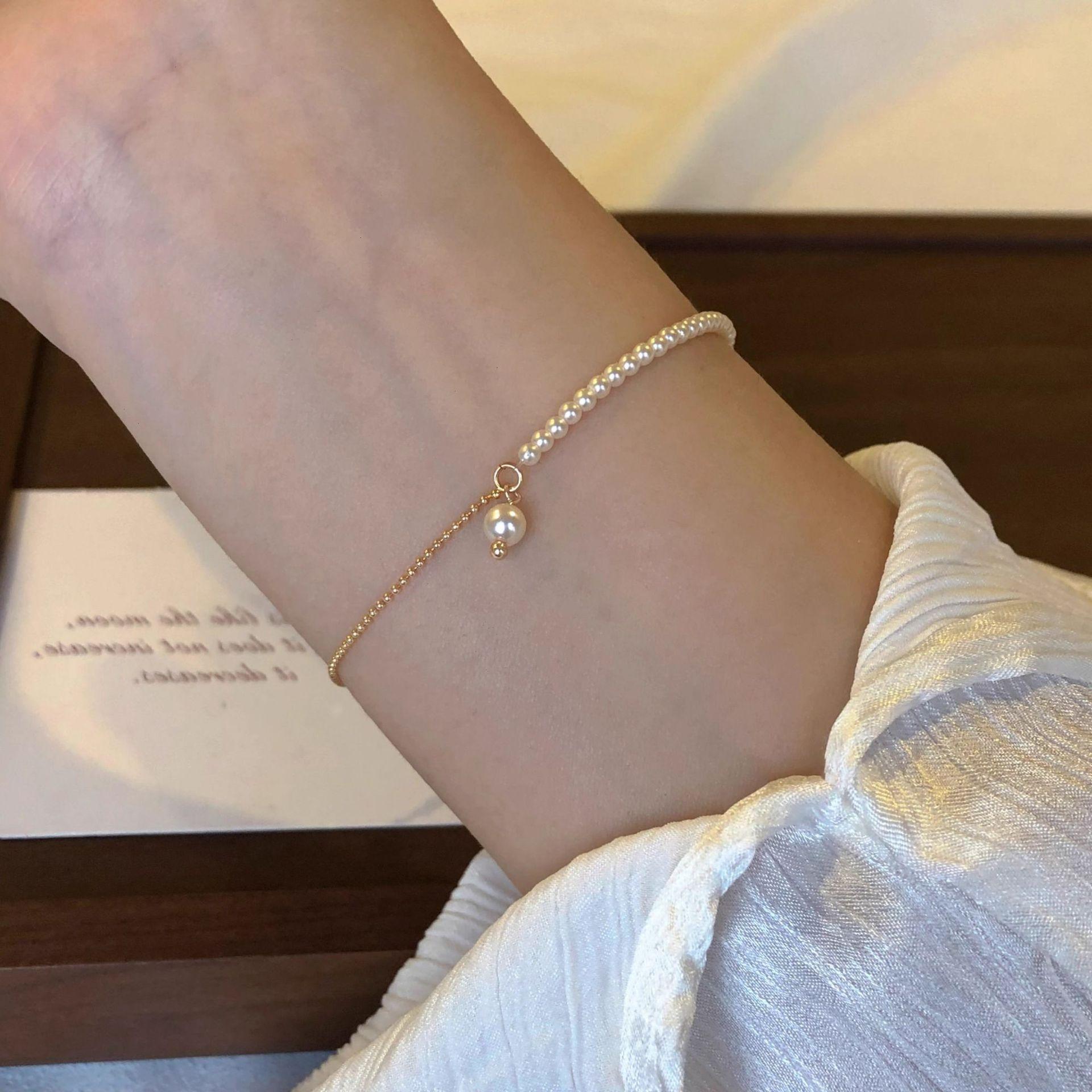 Retro Single Zircon Pearl Bracelet for Women Simple Handmade Beaded Elegant Birthday Gifts for Female перлинний
Retro Single Zircon Pearl Bracelet for Women Simple Handmade Beaded Elegant Birthday Gifts for Female перлинний