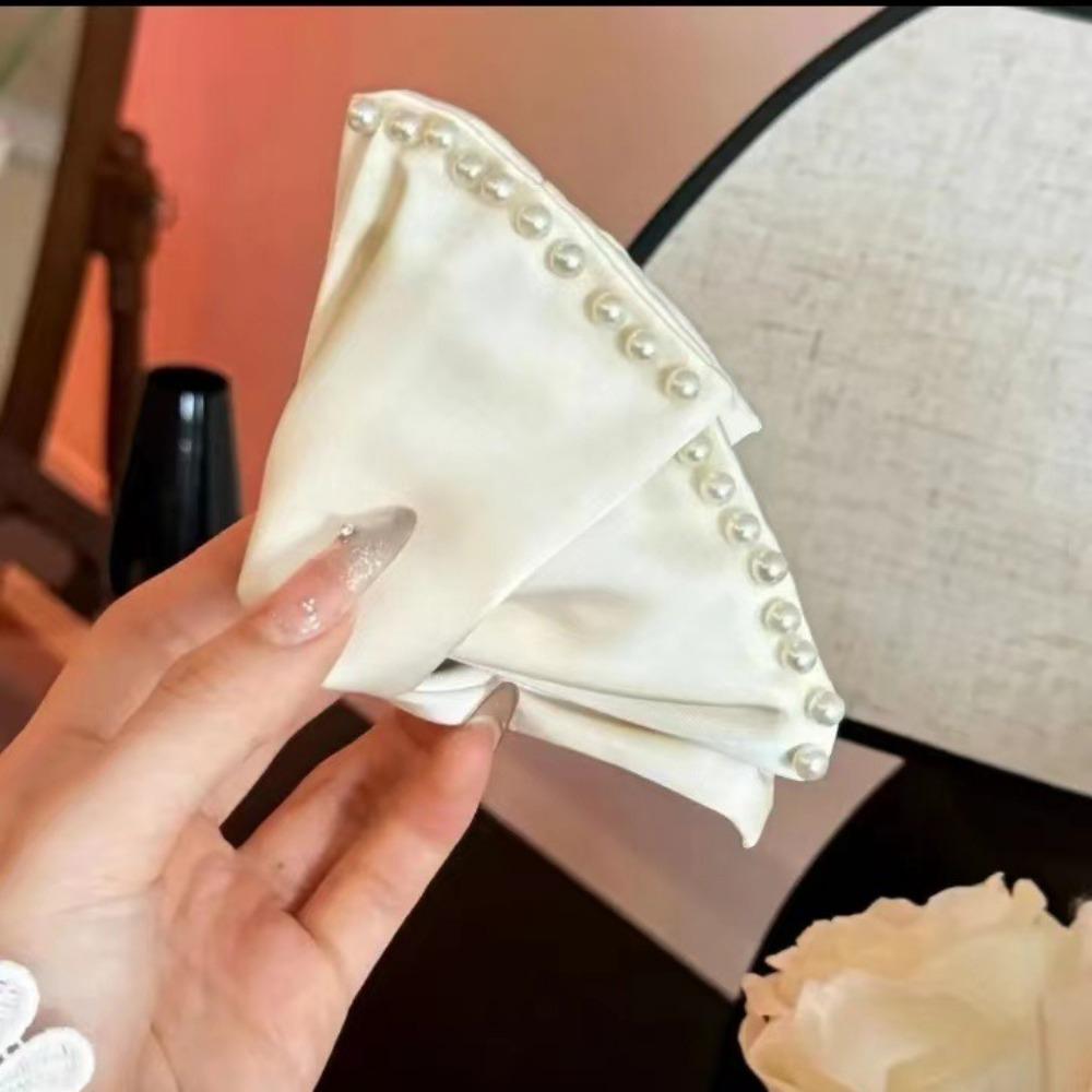 Pearl Satin Gripped Clip Washable Big Bow Knot Hair Claw Daily Fabric Shark Hair Clip Girls шампанского
Pearl Satin Gripped Clip Washable Big Bow Knot Hair Claw Daily Fabric Shark Hair Clip Girls шампанского