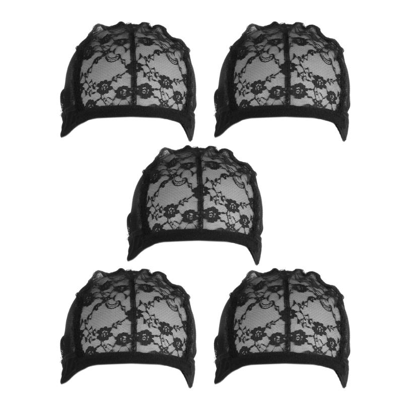 5 Pieces Lace Wig Caps With Elastic Straps and Floral Decors For Secure And Breathable Wig Creation In Black 1
5 Pieces Lace Wig Caps With Elastic Straps and Floral Decors For Secure And Breathable Wig Creation In Black 1