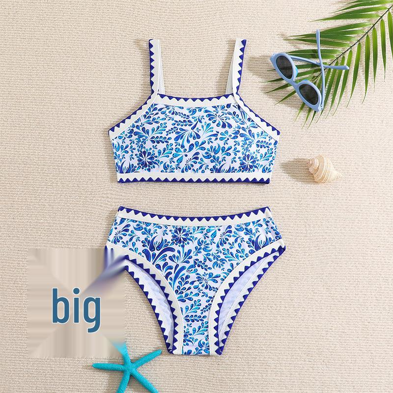 2025 Blue & White Porcelain Swimsuit for Girls: Stylish Beach & Hot Spring Bikini 12Y
2025 Blue & White Porcelain Swimsuit for Girls: Stylish Beach & Hot Spring Bikini 12Y