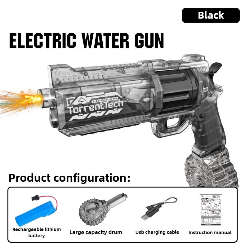 Revolver Water Gun Electric High Capacity Squirt Gun with 500ml Drum LED Muzzle Flash Summer Outdoor Pool Beach Toys for Kids чёрный
Revolver Water Gun Electric High Capacity Squirt Gun with 500ml Drum LED Muzzle Flash Summer Outdoor Pool Beach Toys for Kids чёрный