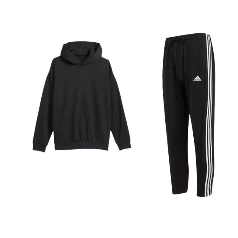Adidas Универсальный свободный свитер с капюшоном и принтом букв, длинный рукав, трикотажные спортивные штаны в полоску, комплект свитшотов для мужчин, черный IC0044+IZ4907 M
Adidas Универсальный свободный свитер с капюшоном и принтом букв, длинный рукав, трикотажные спортивные штаны в полоску, комплект свитшотов для мужчин, черный IC0044+IZ4907 M