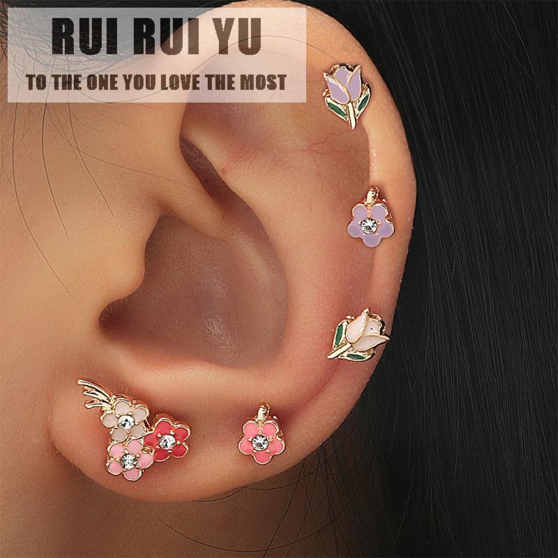 RUI RUI YU 5 шт. / Комплект Серьги из сплава Простые металлические капающие серьги в форме цветка Мода Веселые Ушные Шпильки
RUI RUI YU 5 шт. / Комплект Серьги из сплава Простые металлические капающие серьги в форме цветка Мода Веселые Ушные Шпильки