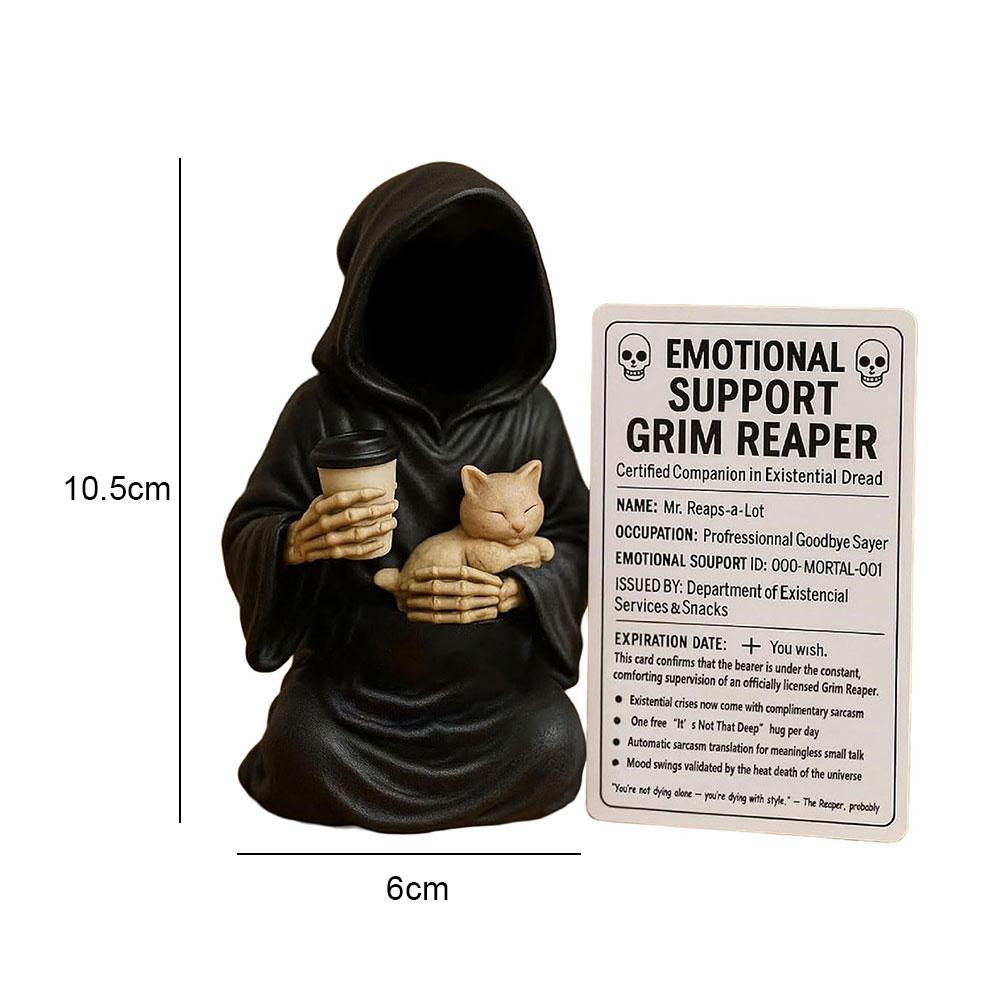 Фигурка Мрачного Жнеца для эмоциональной поддержки, смола, статуя Мрачного Жнеца с карточкой поддержки, готическая статуя скелета для декора на Хэллоуин
Фигурка Мрачного Жнеца для эмоциональной поддержки, смола, статуя Мрачного Жнеца с карточкой поддержки, готическая статуя скелета для декора на Хэллоуин