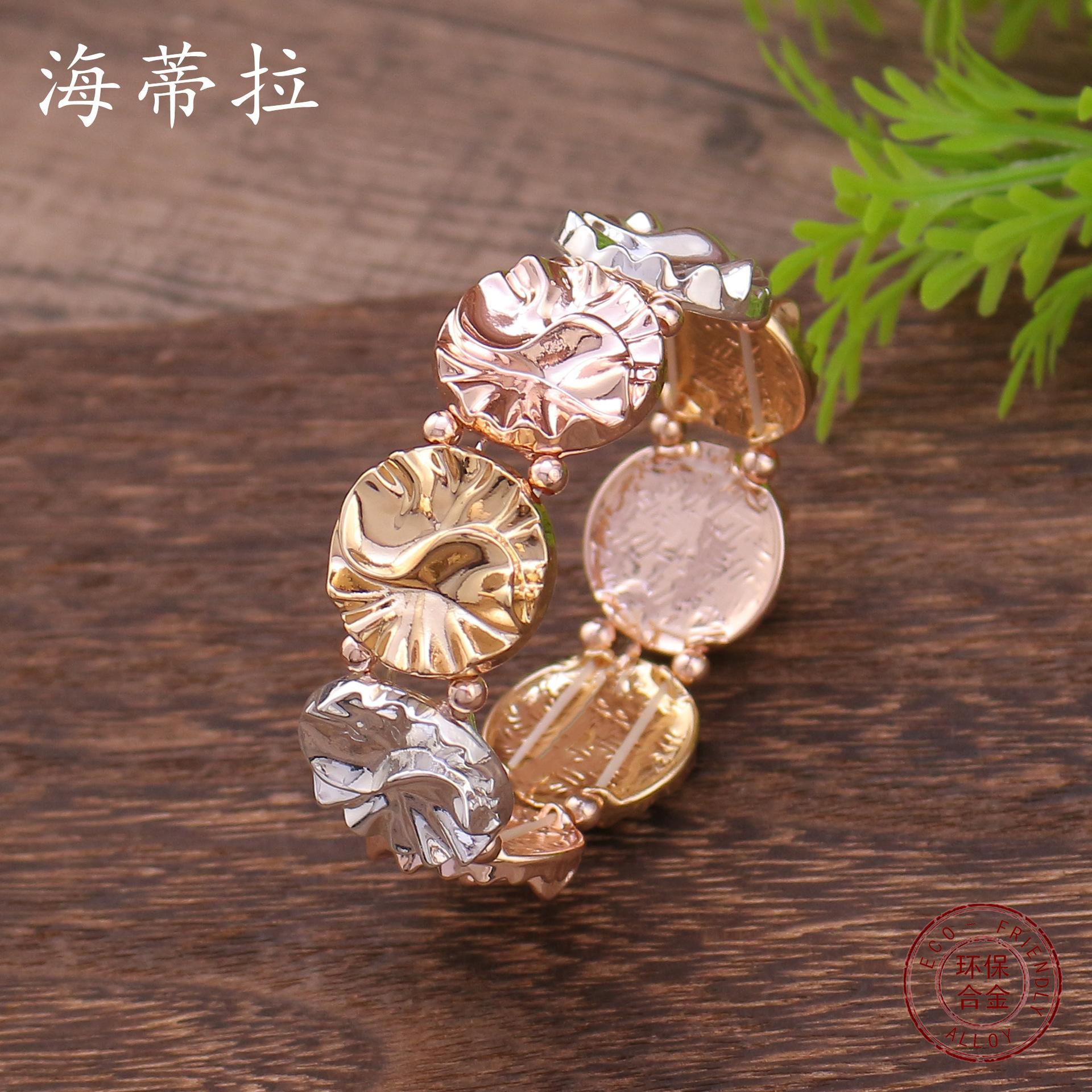 New round geometric elastic bracelet smooth round irregular zinc alloy bracelet versatile for men and women
New round geometric elastic bracelet smooth round irregular zinc alloy bracelet versatile for men and women