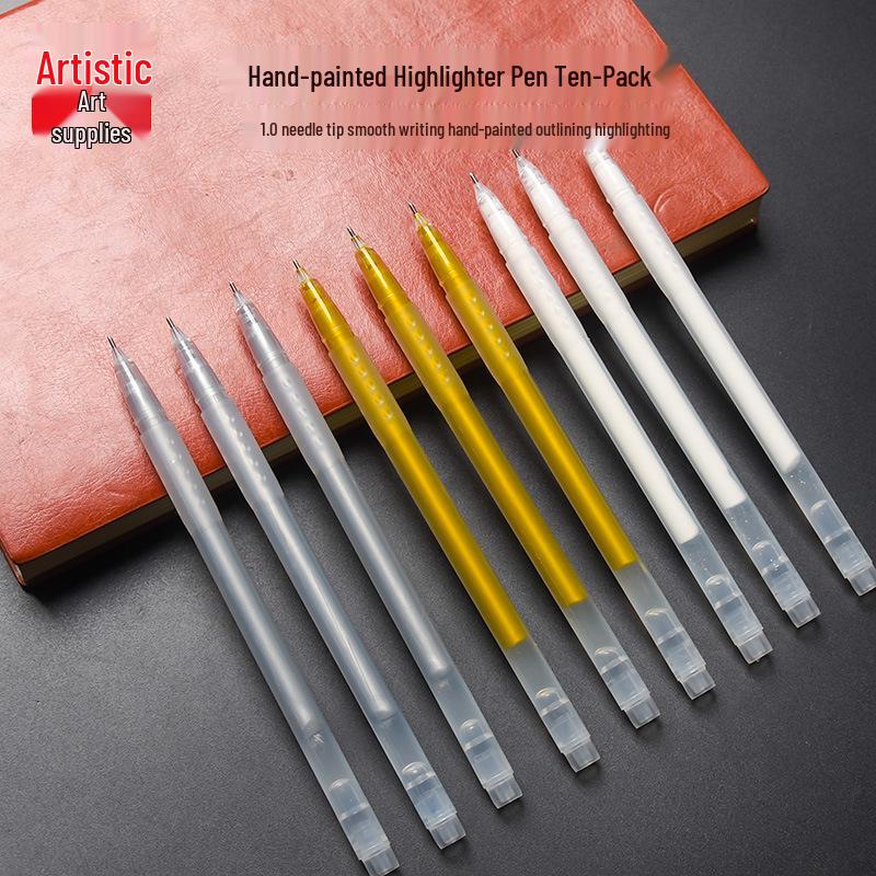 Metallic Outline & Highlight Pen for Art Students - Gold & Silver Gold, Pack of 5
Metallic Outline & Highlight Pen for Art Students - Gold & Silver Gold, Pack of 5