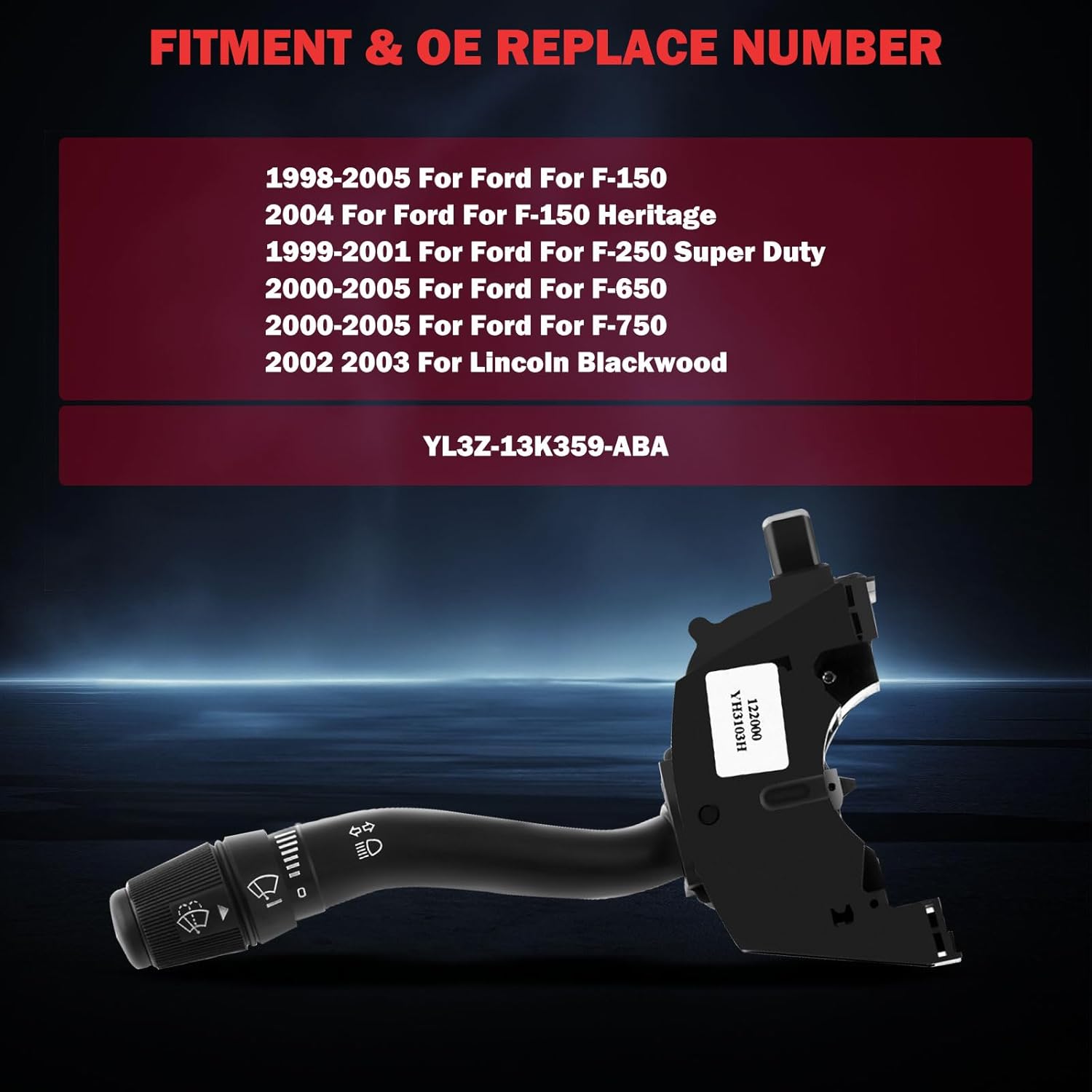 Multifunction Combination Switch Fit for 1998-2005 for Ford F-150,1999-2001 for Ford F-250 Super Duty,2002 2003 for Lincoln Blackwood Premium
Multifunction Combination Switch Fit for 1998-2005 for Ford F-150,1999-2001 for Ford F-250 Super Duty,2002 2003 for Lincoln Blackwood Premium