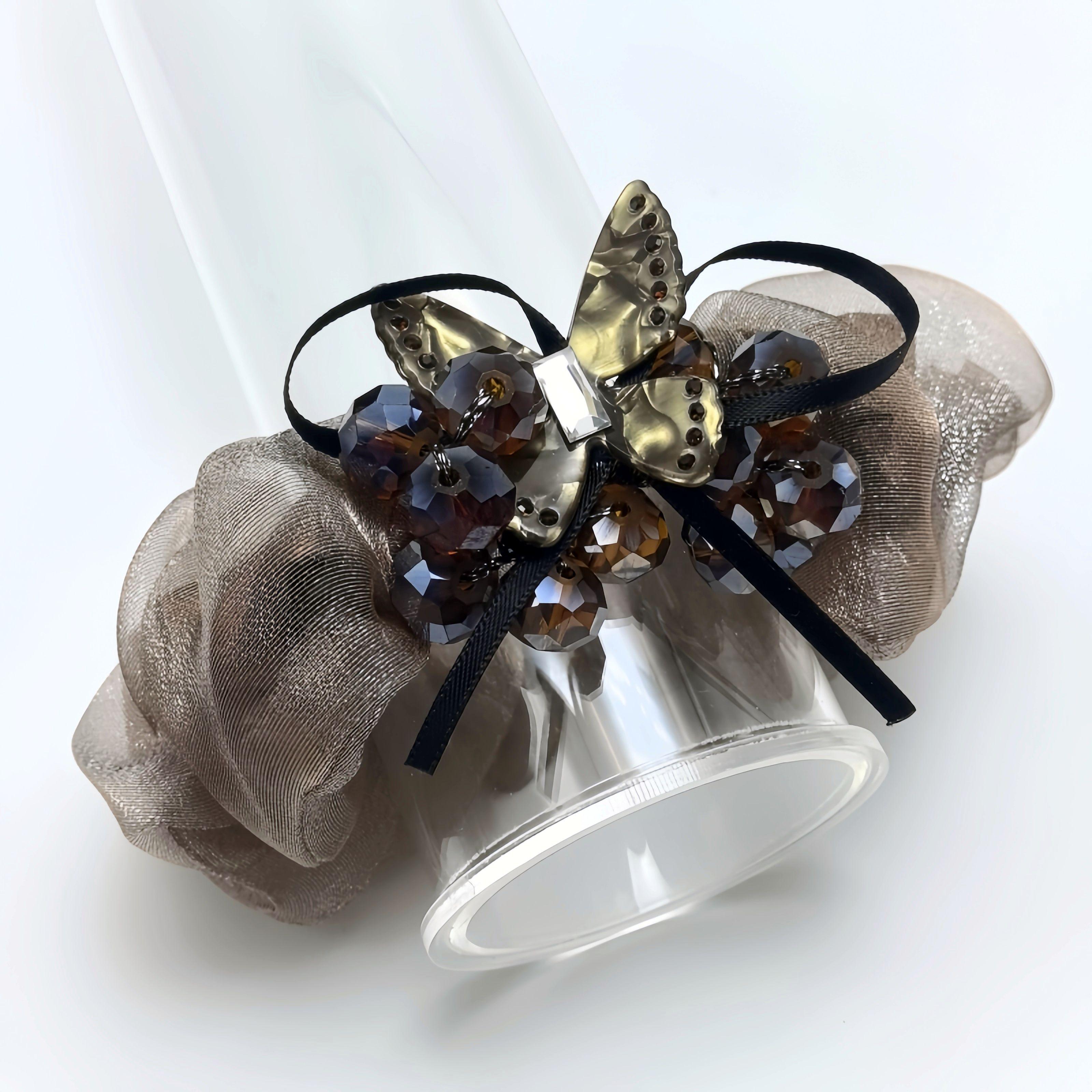 Шикарные аксессуары для волос из органзы Нежная бабочка Хрустальная резинка для волос Блестящие стразы Модная резинка для волос Стразы Шифон
Шикарные аксессуары для волос из органзы Нежная бабочка Хрустальная резинка для волос Блестящие стразы Модная резинка для волос Стразы Шифон