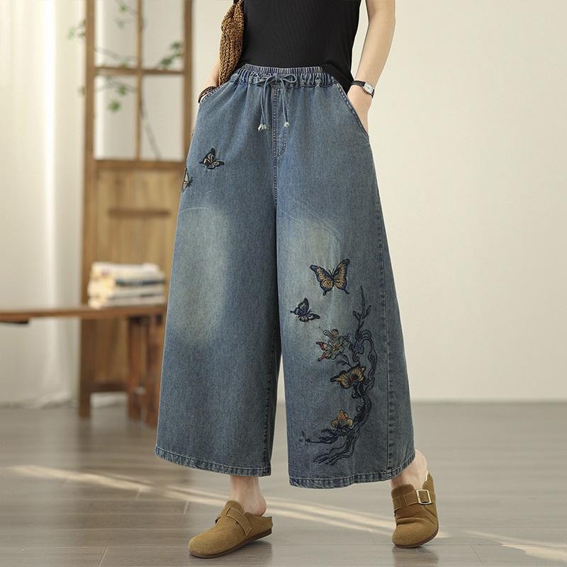 Большие размеры Тонкие Винтажные вышитые животные цветочные высокая талия повседневные свободные Женские летние джинсы джинсовые широкие брюки XL
Большие размеры Тонкие Винтажные вышитые животные цветочные высокая талия повседневные свободные Женские летние джинсы джинсовые широкие брюки XL