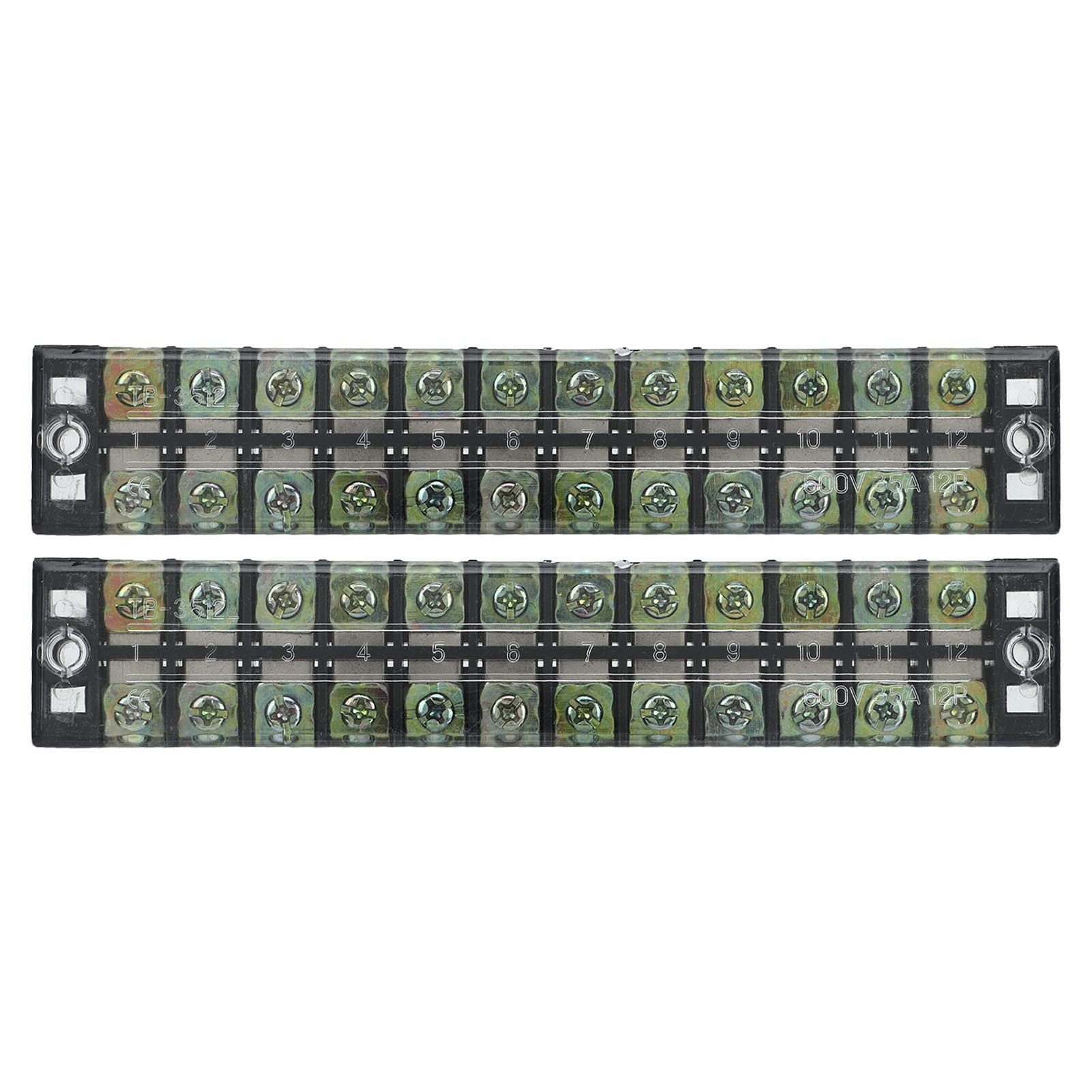 2Pcs Terminal Strip Large Current Dual Row Wire Barrier Block Terminal Strip with Transparent Cover
2Pcs Terminal Strip Large Current Dual Row Wire Barrier Block Terminal Strip with Transparent Cover