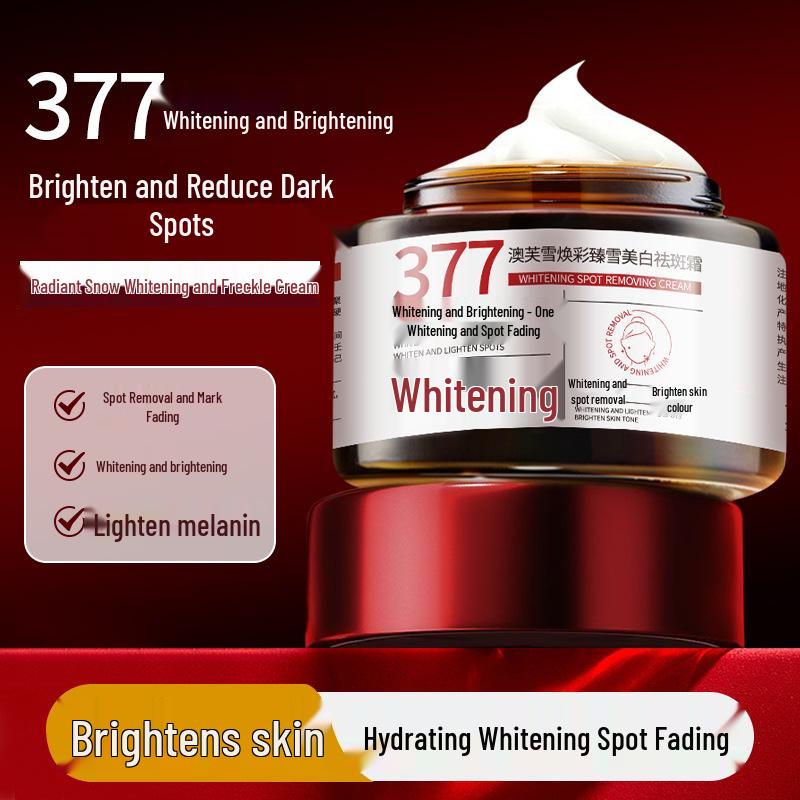 377 Whitening and Hydrating Freckle Cream - Moisturizing, Non-Greasy, Non-Irritating Facial Skincare for Freckle Removal.
377 Whitening and Hydrating Freckle Cream - Moisturizing, Non-Greasy, Non-Irritating Facial Skincare for Freckle Removal.