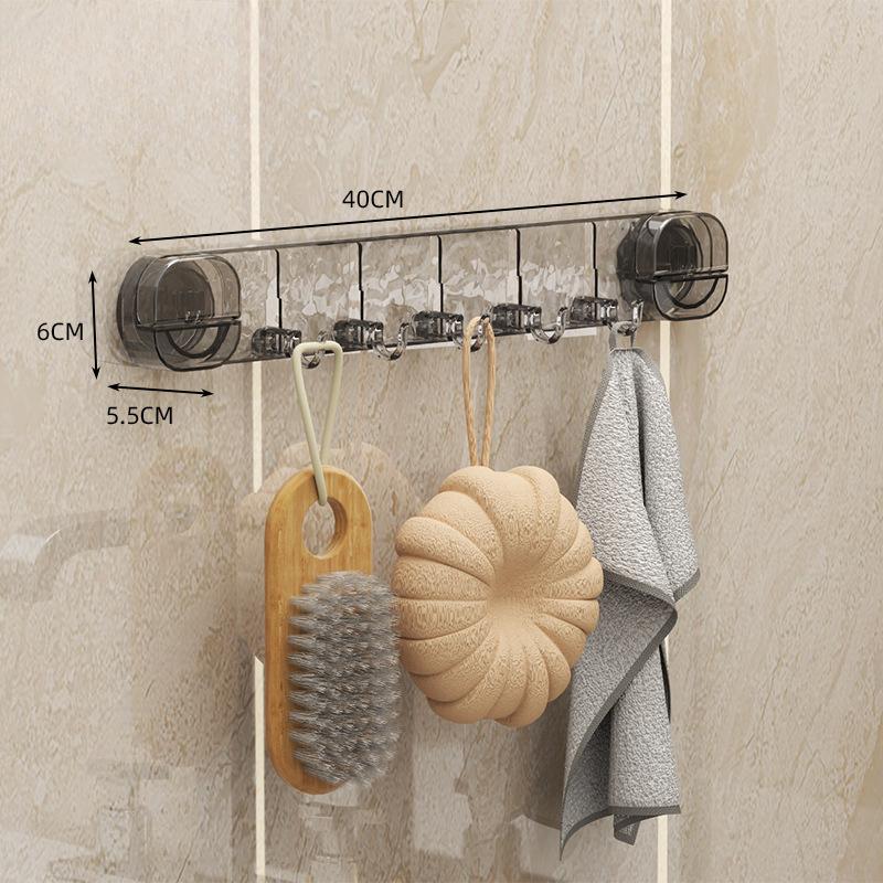 Ряд вращающихся крючков на присосках без сверления, крючки с высокой грузоподъемностью, ряд адгезивных крючков для ванной комнаты Transparent grey
Ряд вращающихся крючков на присосках без сверления, крючки с высокой грузоподъемностью, ряд адгезивных крючков для ванной комнаты Transparent grey