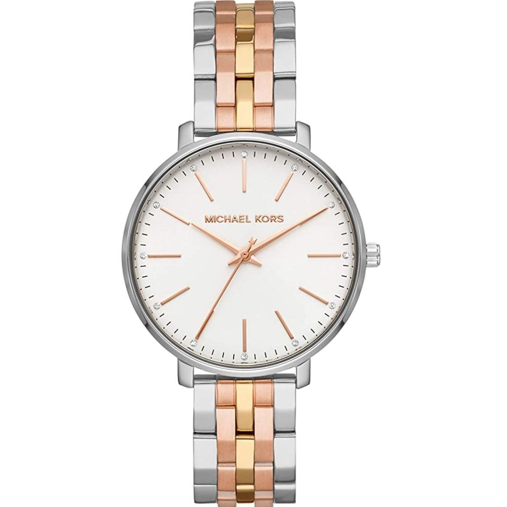 Женские часы Michael Kors с белым циферблатом 
Женские часы Michael Kors с белым циферблатом