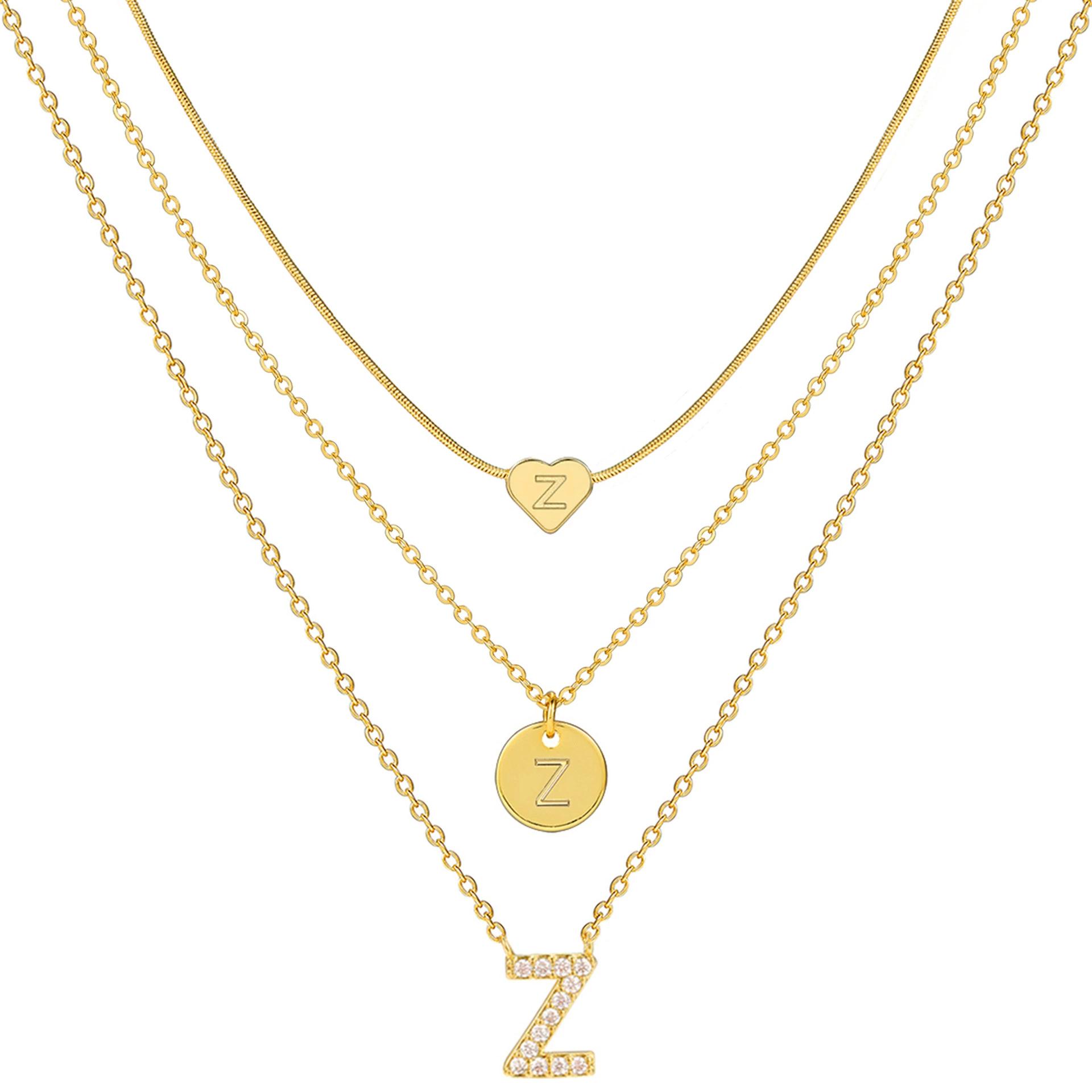 3 Pcs 14K Gold Plated Heart Initial Necklace Sets for Women Fashion Multilayer Letter Choker Necklaces Copper Metal Jewelry Gift
3 Pcs 14K Gold Plated Heart Initial Necklace Sets for Women Fashion Multilayer Letter Choker Necklaces Copper Metal Jewelry Gift