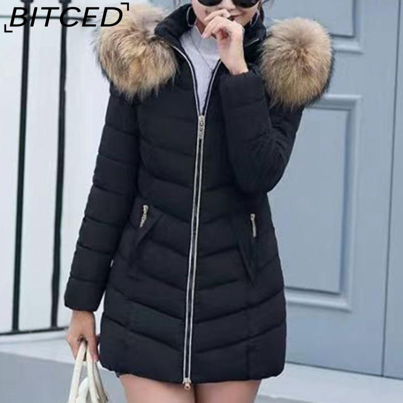 BITCED Winter Coat for Women - Mid-Length Slim-Fit Cotton Jacket with Large Fur Collar and Down-Filled Quilted Design M чёрный
BITCED Winter Coat for Women - Mid-Length Slim-Fit Cotton Jacket with Large Fur Collar and Down-Filled Quilted Design M чёрный