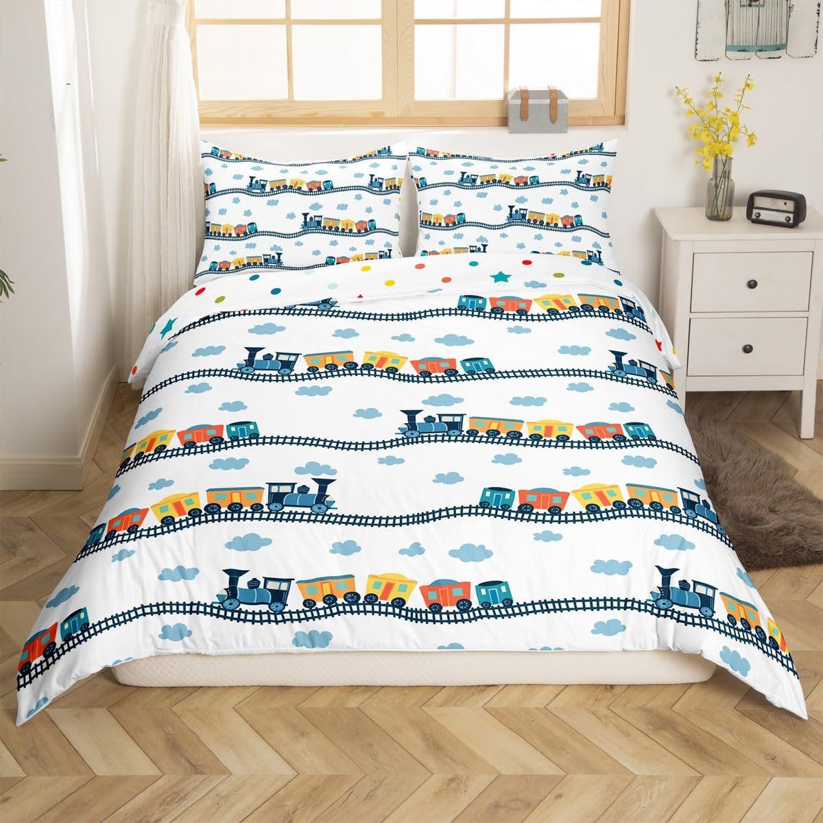 Children S Train Three-Piece Quilt Cover 3D Digital Printing Bedding Set Bed Cover EU single 135*200
Children S Train Three-Piece Quilt Cover 3D Digital Printing Bedding Set Bed Cover EU single 135*200