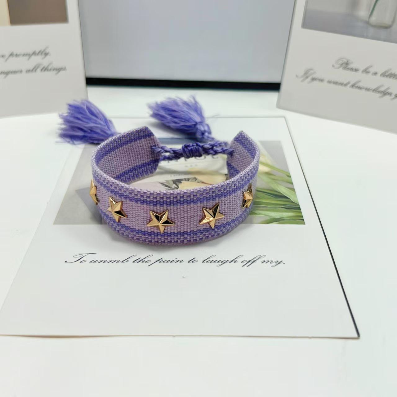 European & American Punk Rivet Heart Star Woven Tassel Bracelet
European & American Punk Rivet Heart Star Woven Tassel Bracelet