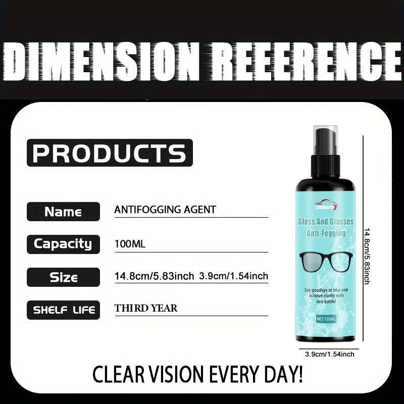 Nano Anti-Fog Spray, Suitable for Glasses, Car Windows, Swimming and Ski Goggles, Helmets - Long-Lasting, Traceless Formula, Quick Application, Safe
Nano Anti-Fog Spray, Suitable for Glasses, Car Windows, Swimming and Ski Goggles, Helmets - Long-Lasting, Traceless Formula, Quick Application, Safe