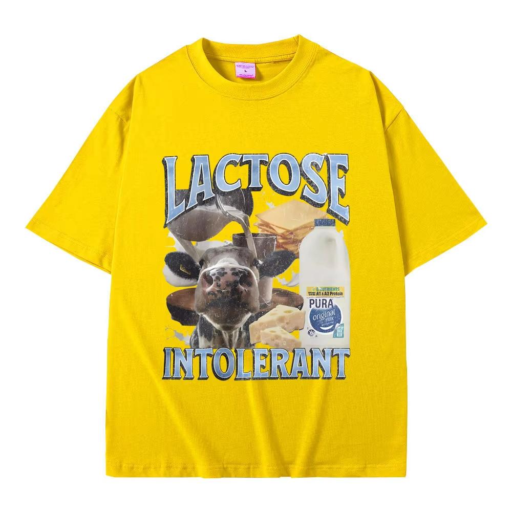 Lactose Intolerant Graphic T-shirt Male Fashion High Quality Cotton T Shirts Unisex Women s Casual Oversized Short Sleeve Tshirt 4XL
Lactose Intolerant Graphic T-shirt Male Fashion High Quality Cotton T Shirts Unisex Women s Casual Oversized Short Sleeve Tshirt 4XL