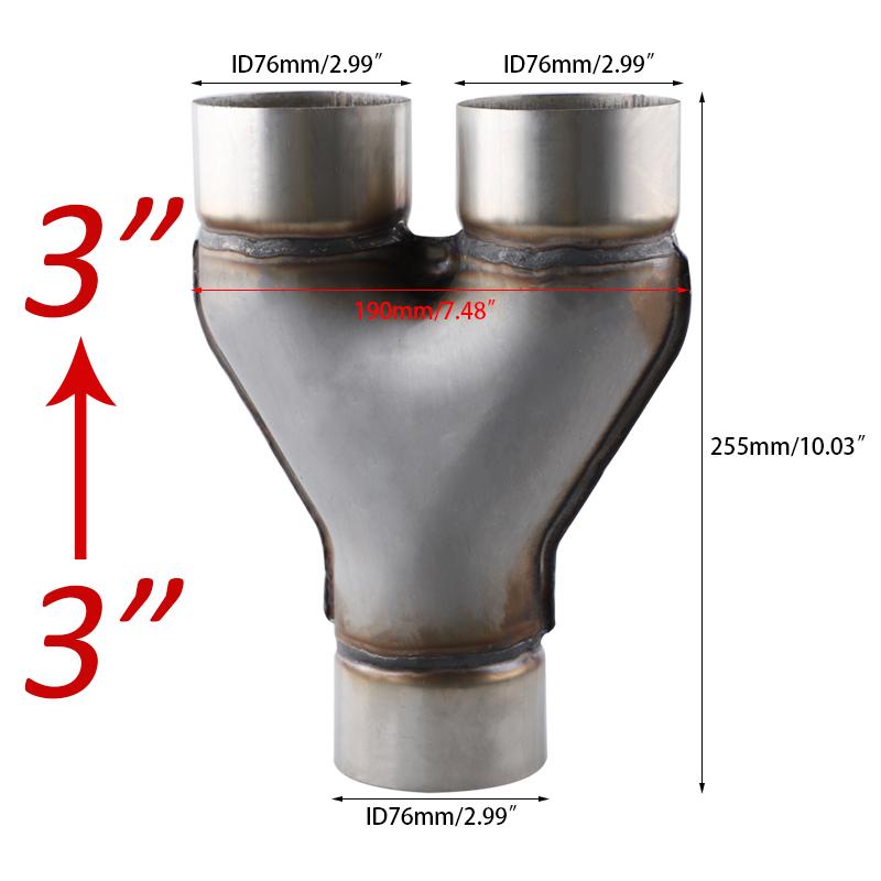 Dual Exhaust Tips Universal Car Exhuast Y Pipe Double Outlet Muffler Tip 409 Stainless Steel 3-Way Pipe Car Tail 51 63 76mm 3inch
Dual Exhaust Tips Universal Car Exhuast Y Pipe Double Outlet Muffler Tip 409 Stainless Steel 3-Way Pipe Car Tail 51 63 76mm 3inch