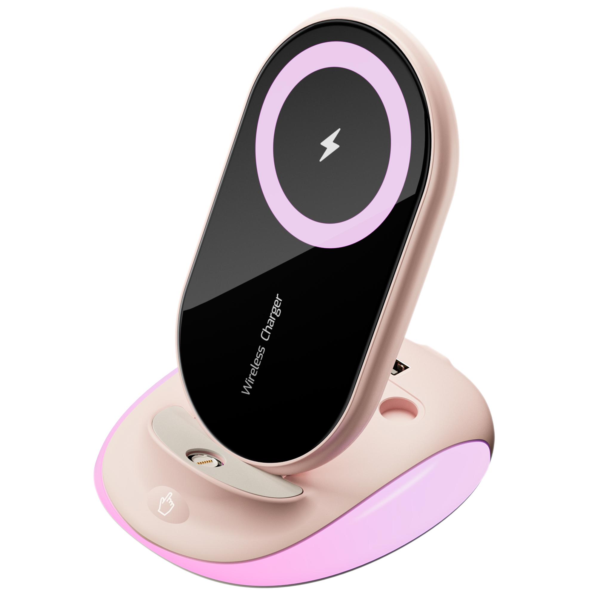 K18 15W Wireless Fast Charging Phone Charger Desktop Stand Pink
K18 15W Wireless Fast Charging Phone Charger Desktop Stand Pink