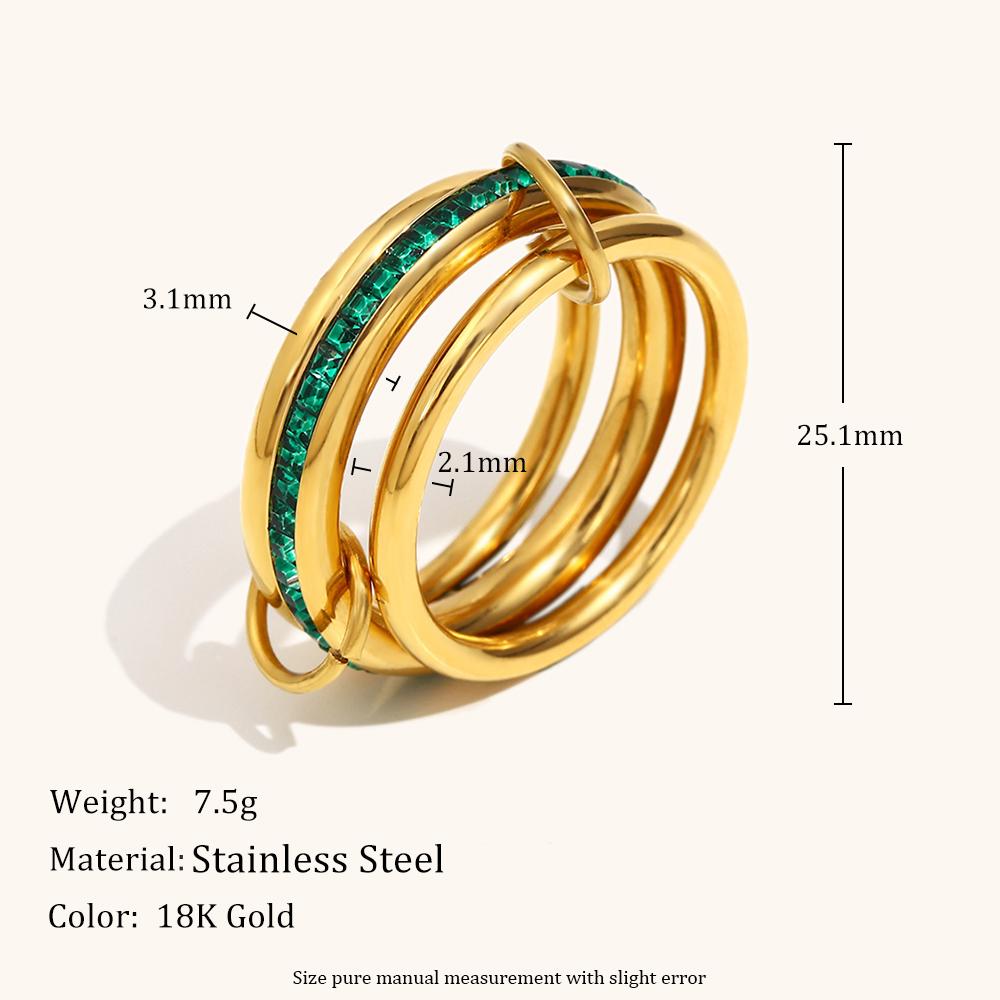 La. Muses 3-layer 4-layer Mixed Color Inlaid Zircon Stainless steel Women s Ring Shiny High-quality Waterproof Zircon Gift 10
La. Muses 3-layer 4-layer Mixed Color Inlaid Zircon Stainless steel Women s Ring Shiny High-quality Waterproof Zircon Gift 10