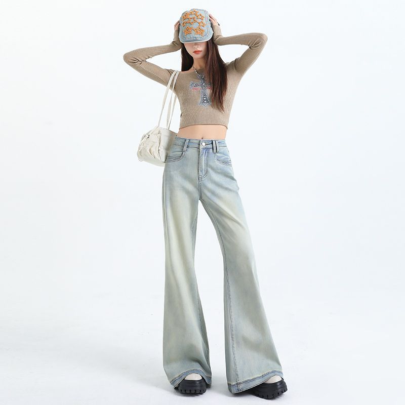 Light-colored Wide-leg Big Flared Jeans for Women s Spring New High-waisted Slimming Stretch-loose Horseshoe Pants XS
Light-colored Wide-leg Big Flared Jeans for Women s Spring New High-waisted Slimming Stretch-loose Horseshoe Pants XS
