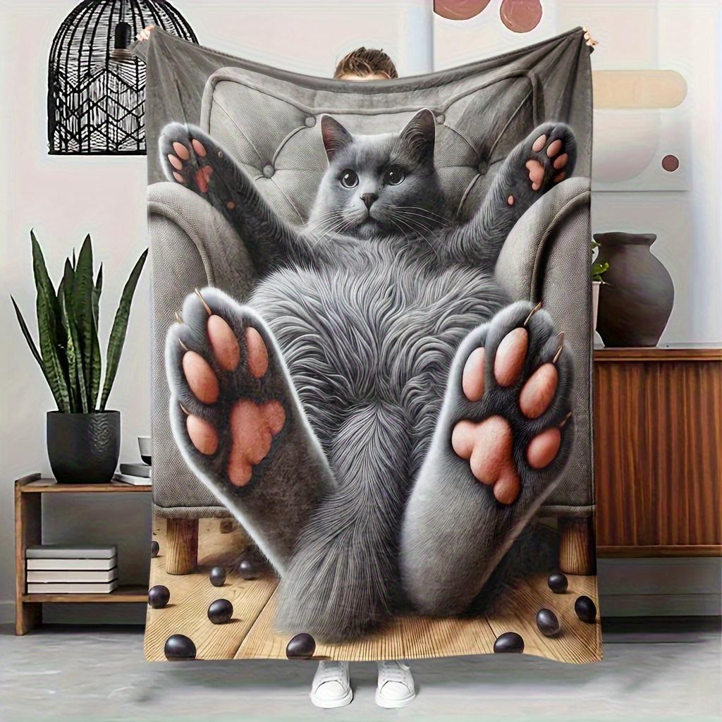 Personalized Cat Blanket Gray Kitten Paw Art Soft Fleece Throw Gift Home Decor Pet Theme 75x100cm
Personalized Cat Blanket Gray Kitten Paw Art Soft Fleece Throw Gift Home Decor Pet Theme 75x100cm