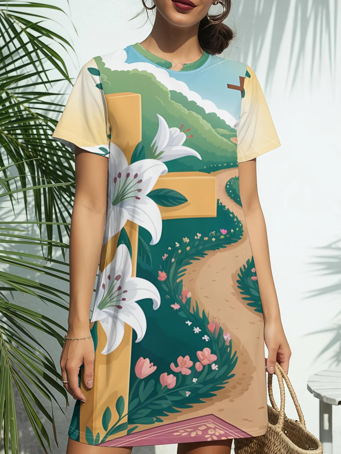 Women s New Crew Neck Short Sleeve T-Shirt Dress. American Trend Digital Print. Casual ; Versatile for Spring and Summer. Elegant ; Chic Women s ess 7XL дубильна кора
Women s New Crew Neck Short Sleeve T-Shirt Dress. American Trend Digital Print. Casual ; Versatile for Spring and Summer. Elegant ; Chic Women s ess 7XL дубильна кора